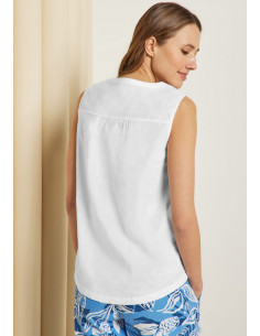 Cecil LINEN CO LI Top solid White 2