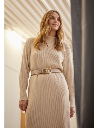Isay saga Knit Dress Sand Melange