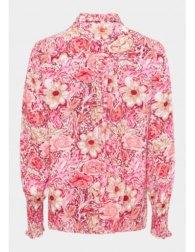 Isay Gyta Smock Blouse Pink Flower