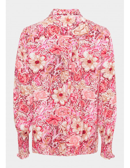 Isay Gyta Smock Blouse Pink Flower