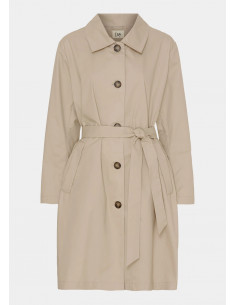 Isay Botelle Belt Coat Dark Sand