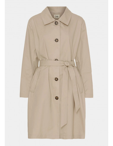 Isay Botelle Belt Coat Dark Sand