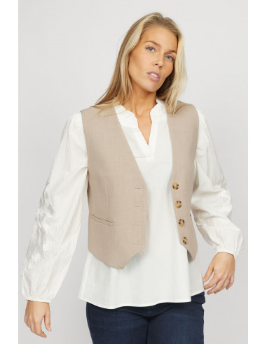 2-biz Fablo Waistcoat Sand