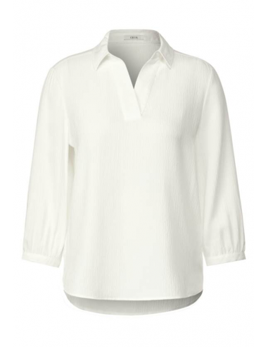 CECIL Seersucker Ruffle Blouse